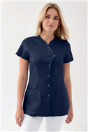 GREEN Stretch tuniek dames - asymetrische knoopsluiting