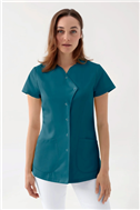 GREEN Stretch tuniek dames - asymetrische knoopsluiting