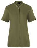 Short Sleeve Ladies Chefs Jacket Green Generation