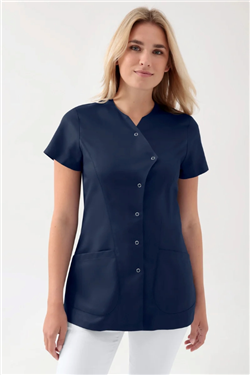 GREEN Stretch tuniek dames - asymetrische knoopsluiting