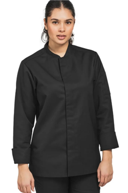 1099 Koksbuis lange mouw smart uniseks - Wit/Zwart